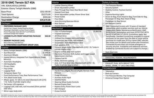 2018 GMC Terrain SLT