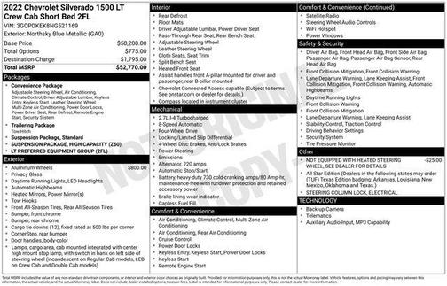 Northsky Blue Metallic 2022 Chevrolet Silverado 1500 LT