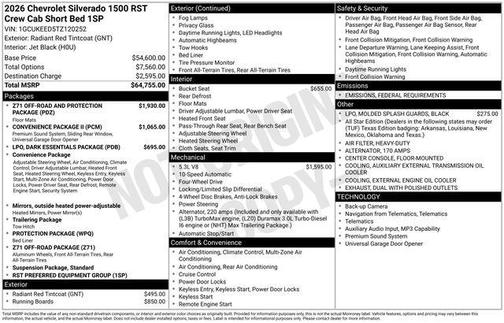 2026 Chevrolet Silverado 1500 RST