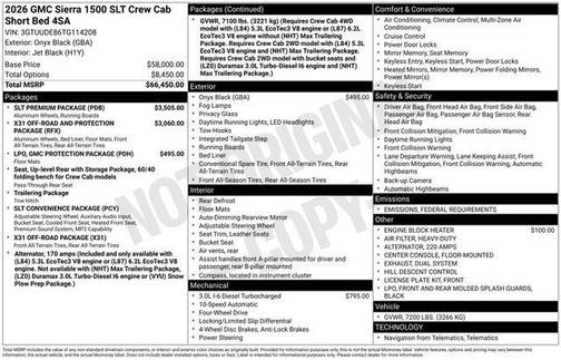 2026 GMC Sierra 1500 SLT