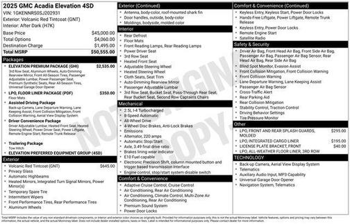 2025 GMC Acadia AWD Elevation