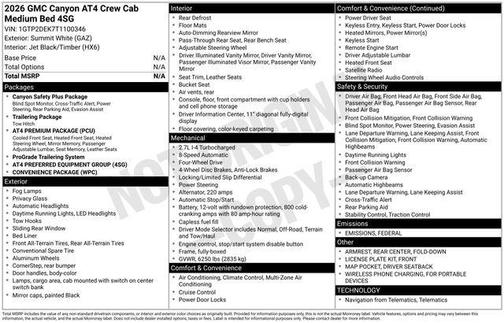 2026 GMC Canyon AT4