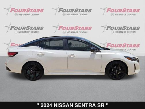 Aspen White Tricoat/Super Black 2024 Nissan Sentra SR
