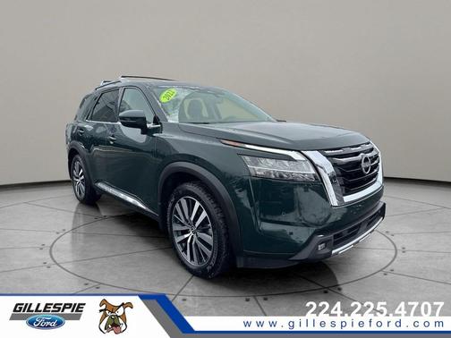 Obsidian Green Pearl 2022 Nissan Pathfinder Platinum 4WD