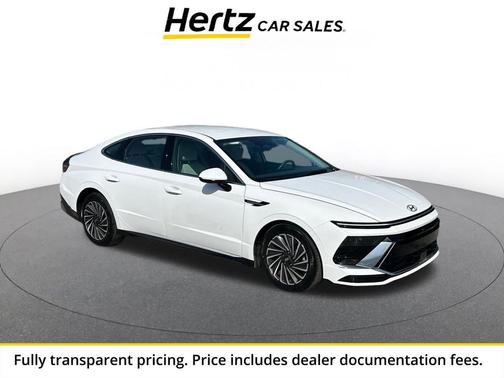 Serenity White 2025 Hyundai SONATA Hybrid SE