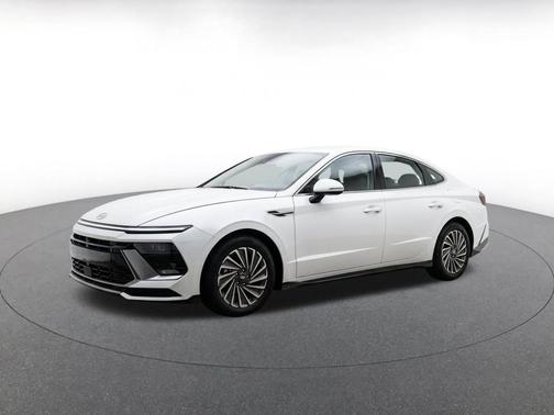 Serenity White 2025 Hyundai SONATA Hybrid SE