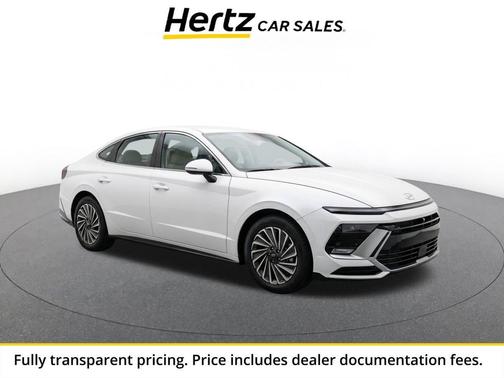 Serenity White 2025 Hyundai SONATA Hybrid SE