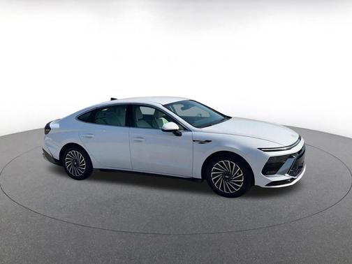 Serenity White 2025 Hyundai SONATA Hybrid SE