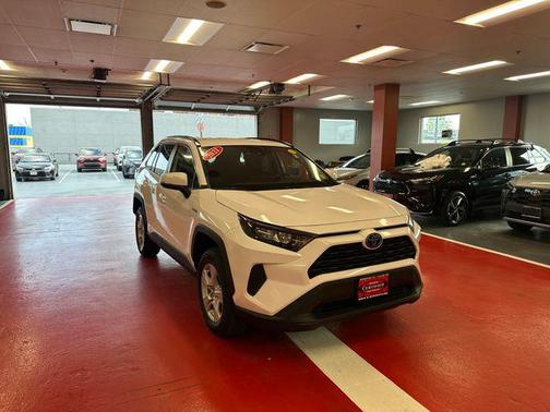 Super White 2021 Toyota RAV4 Hybrid LE