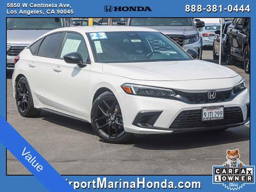 Platinum White Pearl 2023 Honda Civic Sport