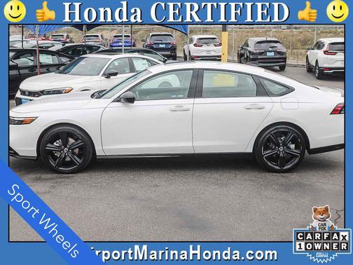 Platinum White Pearl 2023 Honda Accord Hybrid Sport-L