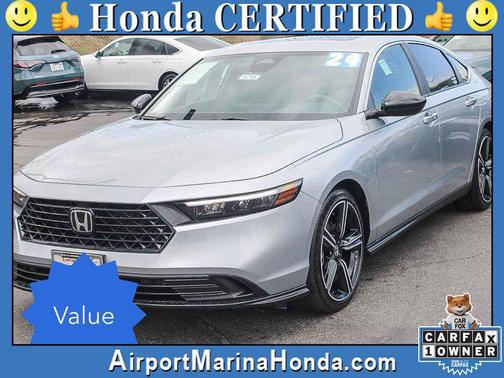 Solar Silver Metallic 2024 Honda Accord Hybrid Sport