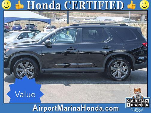 Crystal Black Pearl 2025 Honda Pilot Sport