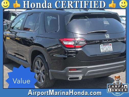 Crystal Black Pearl 2025 Honda Pilot Sport
