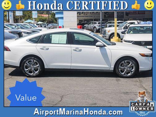 Platinum White Pearl 2023 Honda Accord EX