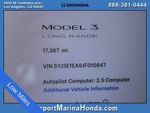 Pearl White Multi-Coat 2018 Tesla Model 3 Long Range