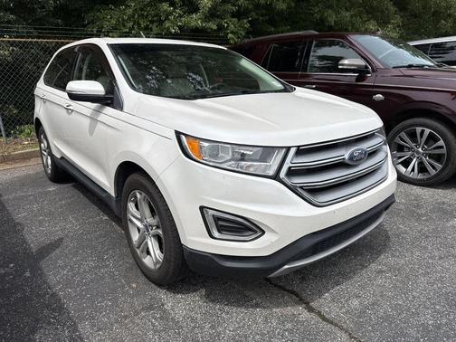 White Platinum Clearcoat Metallic 2017 Ford Edge Titanium