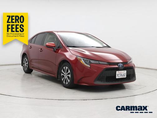 Red 2022 Toyota Corolla Hybrid LE
