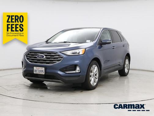 Blue 2019 Ford Edge Titanium