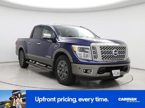 Blue 2017 Nissan Titan Platinum Reserve