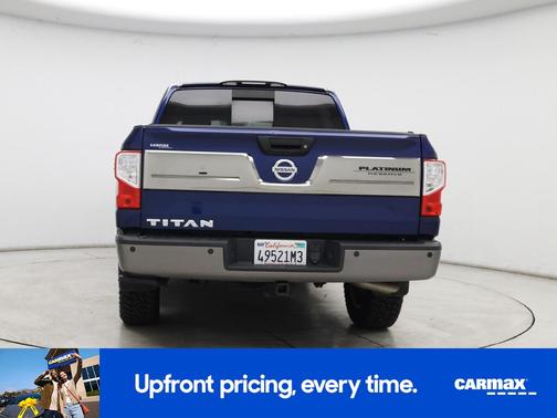 Blue 2017 Nissan Titan Platinum Reserve