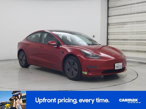 Red 2023 Tesla Model 3 Long Range
