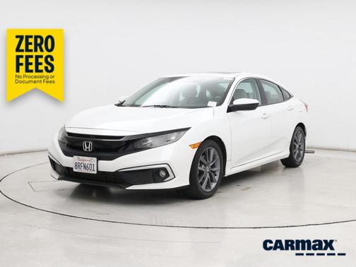White 2020 Honda Civic EX