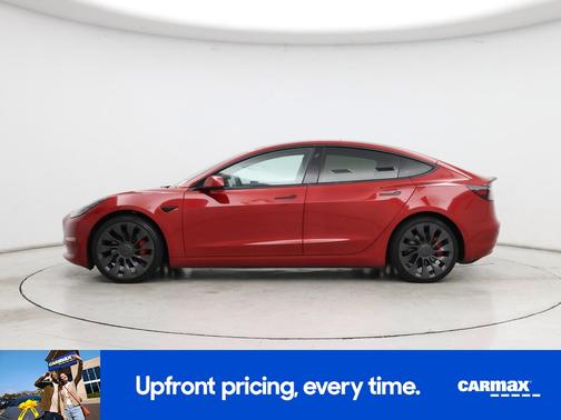 Red 2021 Tesla Model 3 Performance