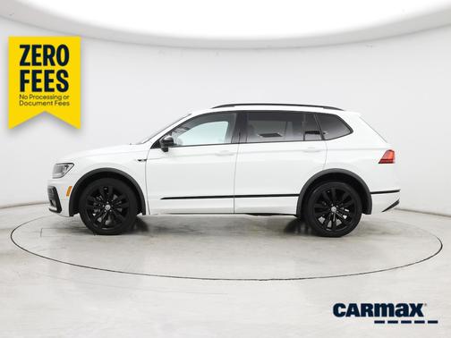 White 2021 Volkswagen Tiguan SE R-Line Black
