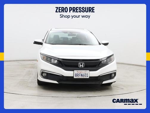 White 2020 Honda Civic EX