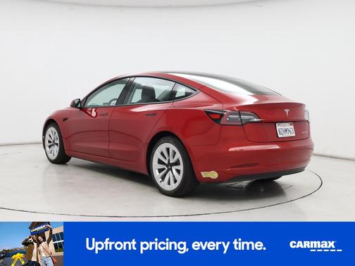 Red 2022 Tesla Model 3 Long Range