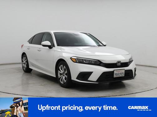 White 2022 Honda Civic LX