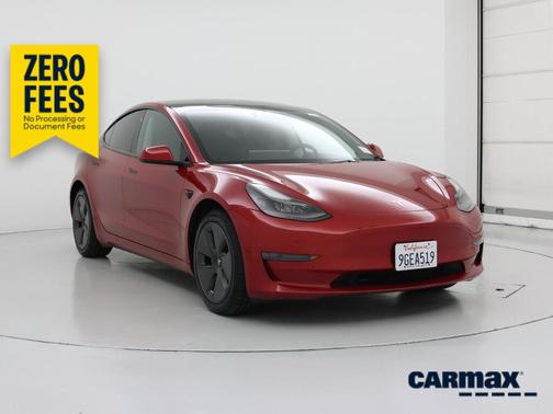 Red 2023 Tesla Model 3