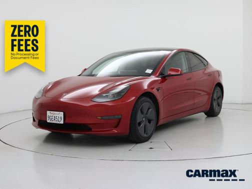 Red 2023 Tesla Model 3