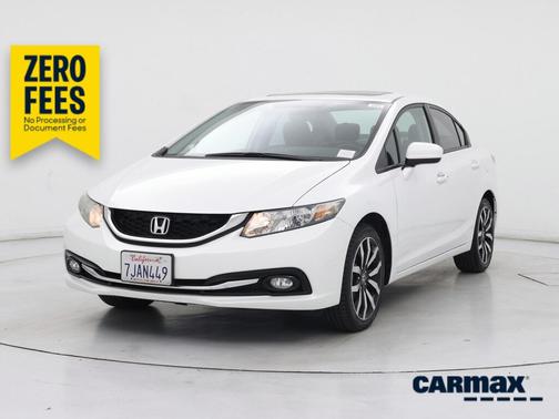 White 2015 Honda Civic EX-L