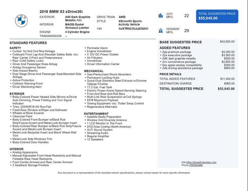 2018 BMW X3 xDrive30i