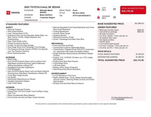 2023 Toyota Camry SE