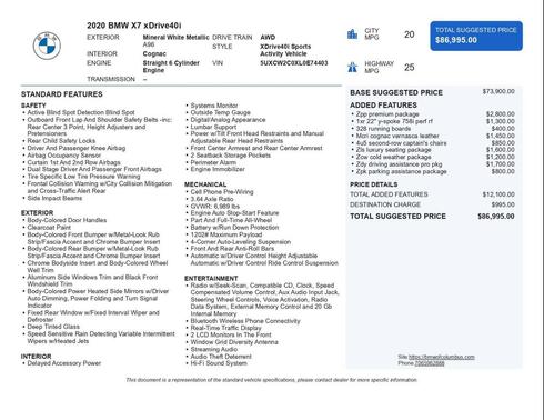 2020 BMW X7 xDrive40i
