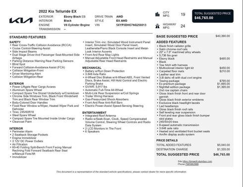 2022 Kia Telluride EX