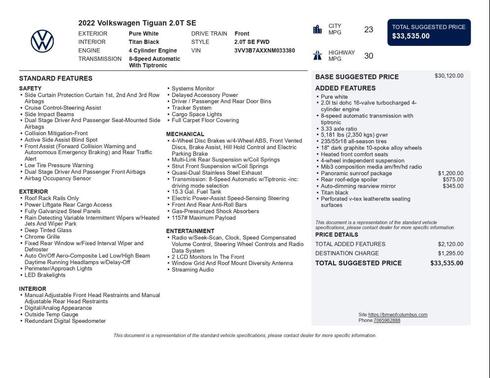 2022 Volkswagen Tiguan 2.0T SE