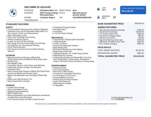 2024 BMW X3 sDrive30i