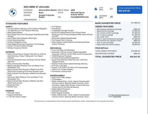 2023 BMW X7 xDrive40i