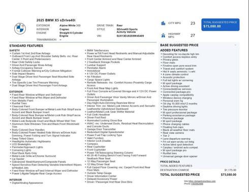 2025 BMW X5 sDrive40i