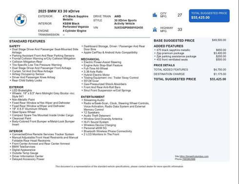 2025 BMW X3 30 xDrive