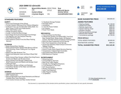 2024 BMW X3 sDrive30i