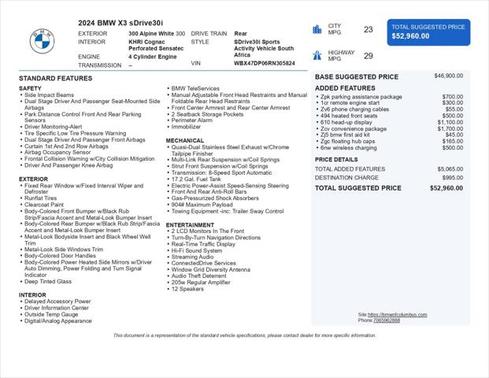 2024 BMW X3 sDrive30i