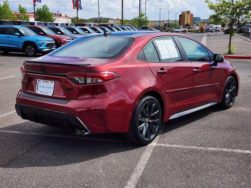 Ruby Flare Pearl/Midnight Black Metallic 2024 Toyota Corolla XSE