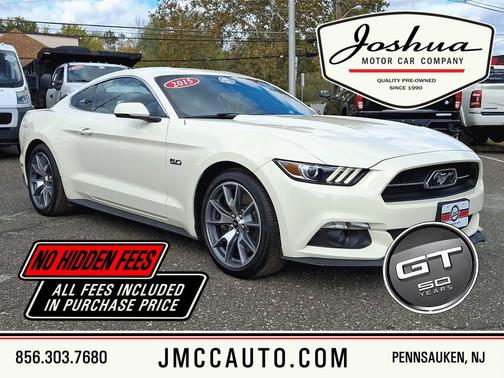 Wimbledon White 2015 Ford Mustang GT 50 Years Limited Edition