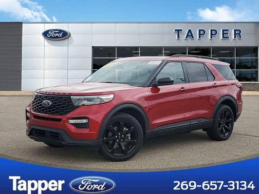Rapid Red Metallic Tinted Clearcoat 2024 Ford Explorer ST-Line