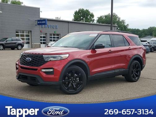 Rapid Red Metallic Tinted Clearcoat 2024 Ford Explorer ST-Line
